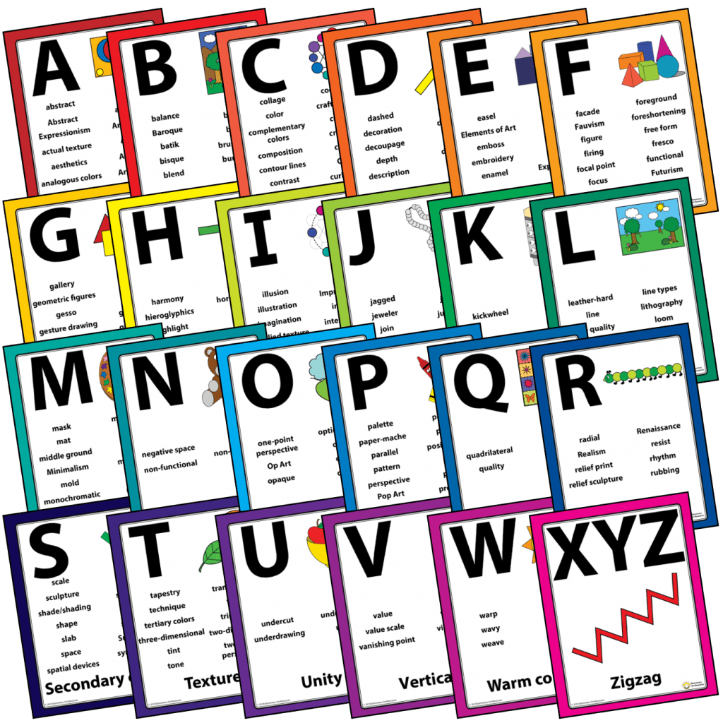 The Artist’s Alphabet Art Vocabulary Word Wall Resources